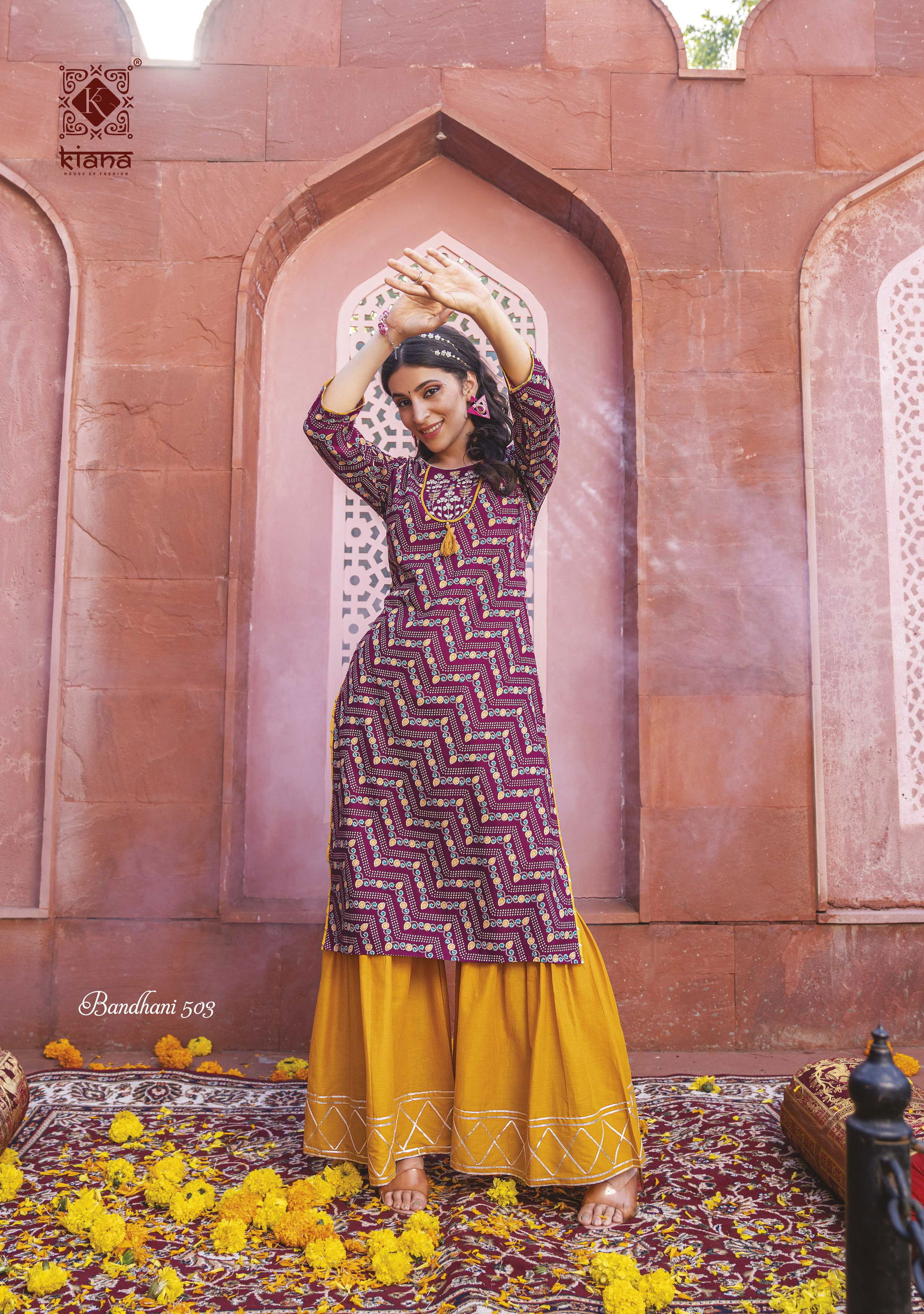 Bandhani Vol 5 By Kiana Kurti With Bottom Catalog